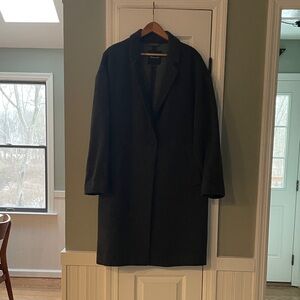 Madewell Dark Charcoal Mid Length Coat